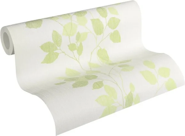P-87213238088081-20260405114702.webp Unyqoos® Wit vliesbehang met bloemendessin voor eenvoudig aan te brengen muurdecoratie