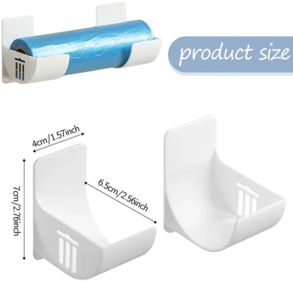 P-87213238103067-20260406100050.webp Unyqoos® Set van 6 Wandgemonteerde Vuilniszakhouders voor Efficiënte Keukenorganisatie