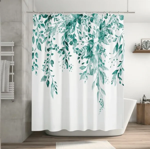 Unyqoos® Waterdicht Douchegordijn met Bloemen- en Bladmotief voor Ontspanning