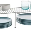 Unyqoos® Verstelbare Keuken- en Kasten Organizer voor Optimaal Ruimtegebruik, Zilvergrijs