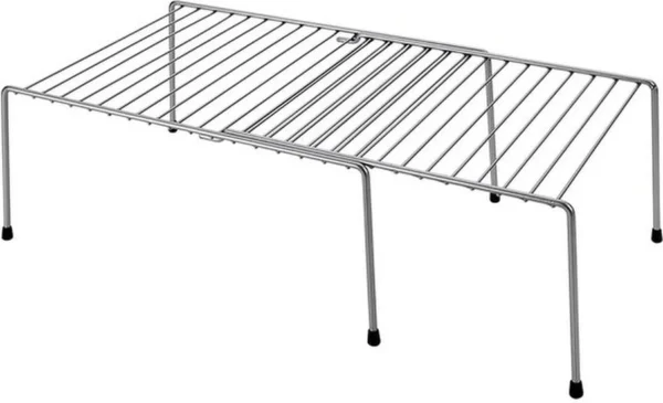Unyqoos® Verstelbare Keuken- en Kasten Organizer voor Optimaal Ruimtegebruik, Zilvergrijs