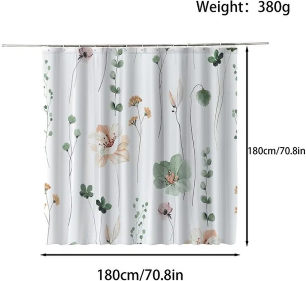 P-87213238123002-20260403113842.webp Unyqoos® Waterdicht polyester douchegordijn met moderne textuur en 12 haken