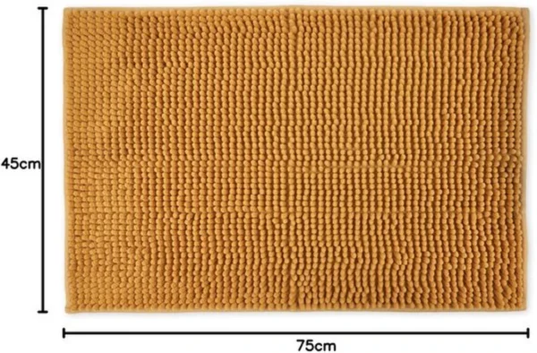 Unyqoos® Zachte Antislip Badmat in Okergeel - Comfort en Veiligheid voor de Badkamer