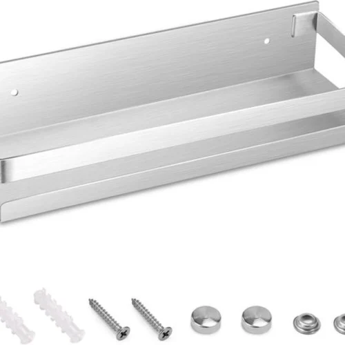 Unyqoos® Premium Roestvrijstalen Wandgemonteerd Doucherek voor Badkamer en Keuken van 30 cm - Zilver