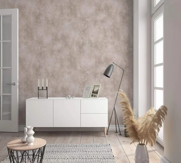 Unyqoos® Stijlvol Vliesbehang in Brons Betonlook voor Diverse Kamers, 10,05 m x 0,53 m