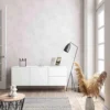 Unyqoos® Stijlvol wit vliesbehang met betonlook voor diverse woonruimtes