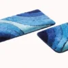 Unyqoos® Comfortabele Blauwe Badmatset van 2 Stuks met Antislip en Wasmachinebestendigheid