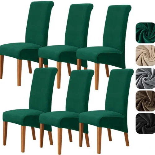 P-87213238185170-20260405184010.webp Unyqoos® Universele Fluwelen Stretch Stoelhoezen Set van 6 voor Diverse Stoeltypes en Evenementen