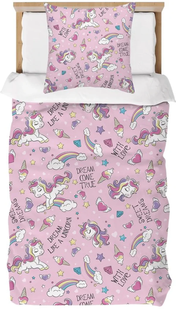 Unyqoos® Beddengoed voor Kinderen met Magisch Eenhoornontwerp en Zachte Microvezel, Perfect Cadeau voor Meisjes
