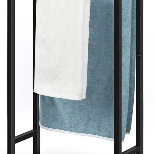 Unyqoos® Vrijstaande handdoekhouder met twee niveaus voor badkamer en slaapkamer