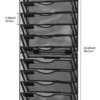Unyqoos® Metalen wandorganizer met 12 vakken voor documenten en tijdschriften