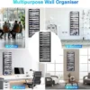 Unyqoos® Metalen wandorganizer met 12 vakken voor documenten en tijdschriften
