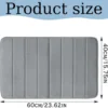 Unyqoos® Grijze badmat van memoryfoam 60 x 40 cm met antislip en snelle droging