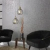 Unyqoos® Modern grijs zilver vliesbehang met metallic afwerking voor elke kamer
