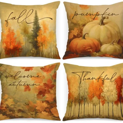 P-87213238266970-20260406113039.webp Unyqoos® Set van vier decoratieve herfstkussenslopen voor sfeervolle woondecoratie