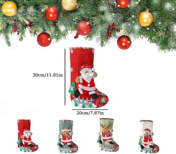 P-87213238285851-20260406092705.webp Unyqoos® Vierdelige set kerstlaarzen voor decoratie van boom, open haard en meer