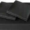Unyqoos® Luxe zwarte dekbedovertrekset met ritssluiting en kussenslopen 135x200 cm