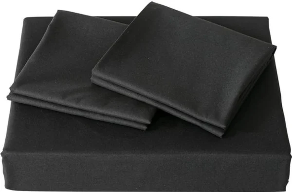 Unyqoos® Luxe zwarte dekbedovertrekset met ritssluiting en kussenslopen 135x200 cm
