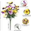 Unyqoos® Realistische kunstbloemen voor binnen en buiten in levendige gele en witte tinten