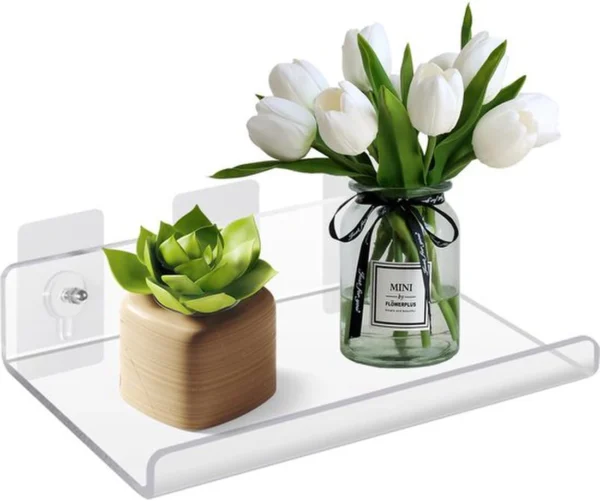 P-87213238299880-20260406083342.webp Unyqoos® Transparant U-vormig acryl wandrek voor veelzijdige opslag en decoratie