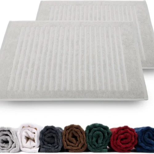 P-87213238301130-20260405141343.webp Unyqoos® Set van 2 Luxe Katoenen Douchemats voor Optimaal Comfort en Absorptie in de Badkamer