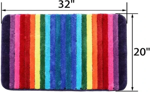 Unyqoos® Zachte en Kleurige Regenboog Badmat voor Stijlvol en Veilig Badkamercomfort