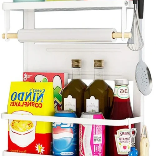 P-87213238308920-20260406103054.webp Unyqoos® Magnetisch keukenrek met vier niveaus en handige opberghaken
