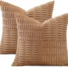 Unyqoos® Set van 2 decoratieve corduroy kussenslopen met gestreept patroon voor diverse interieurs