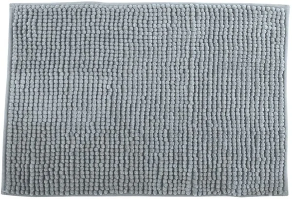 P-87213238335962-20260405141657.webp Unyqoos® Zachte en comfortabele badmat van microvezel in lichtgrijs chenille design