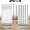 P-87213238358351-20260403114021.webp Unyqoos® Stijlvol lang douchegordijn met waterafstotende binnenvoering en lichtdoorlatend venster