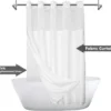 P-87213238358356-20260403114037.webp Unyqoos® Stijlvol lang douchegordijn met waterafstotende binnenvoering en lichtdoorlatend venster