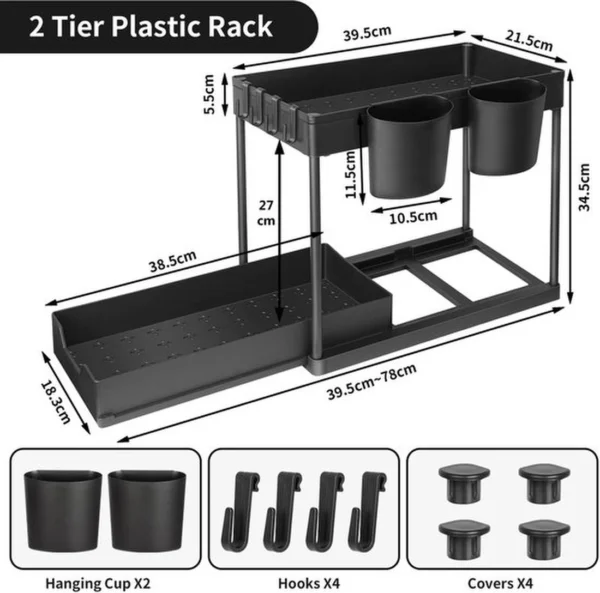 P-87213238389043-20260406100451.webp Unyqoos® Uittrekbare Organizer voor Onder de Wastafel met Veelzijdige Opbergmogelijkheden, Zwart