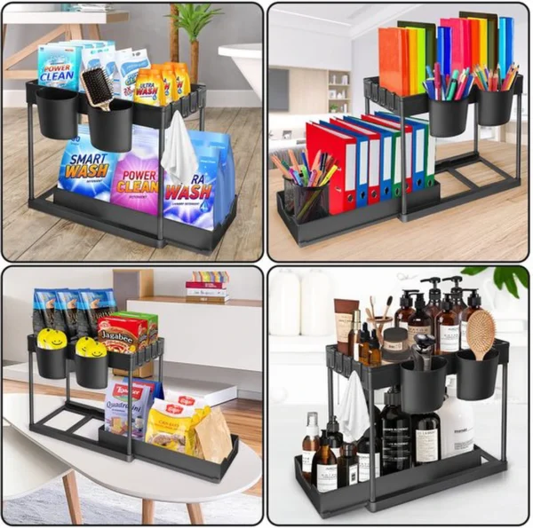 P-87213238389048-20260406100506.webp Unyqoos® Uittrekbare Organizer voor Onder de Wastafel met Veelzijdige Opbergmogelijkheden, Zwart