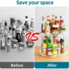 Unyqoos® Draaibare Keukenorganizer met Dubbel Niveau voor Efficiënte Opslag en Gemakkelijk Toegang tot Keukenbenodigdheden