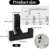 P-87213238426662-20260406120414.webp Unyqoos® Set van 6 stijlvolle zwarte wandhaken van zinklegering voor thuisgebruik