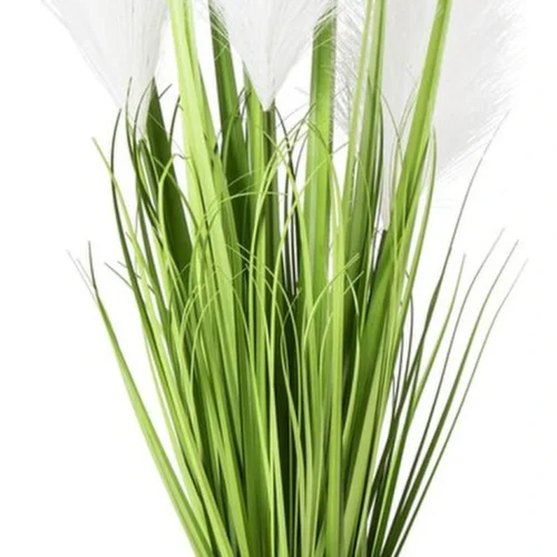 Unyqoos® Decoratief kunstgras in elegante witte keramische pot van 56 cm hoogte