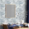 P-87213238434102-20260405113337.webp Unyqoos® Zelfklevend blauw-wit behang met dierenmotief voor diverse interieurtoepassingen