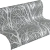 Unyqoos® Vliesbehang met bosmotief en metallic accenten voor een moderne uitstraling