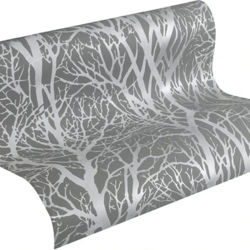 P-87213238437240-20260405114045.webp Unyqoos® Vliesbehang met bosmotief en metallic accenten voor een moderne uitstraling
