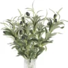 Unyqoos® Set van 10 Realistische Kunst Olijftakken voor Decoratie Binnen en Buiten, 30 cm