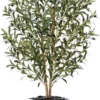 Unyqoos® Levensechte Grote Kunstolijfboom van 150 cm met Verstelbare Takken voor Binnen en Buiten