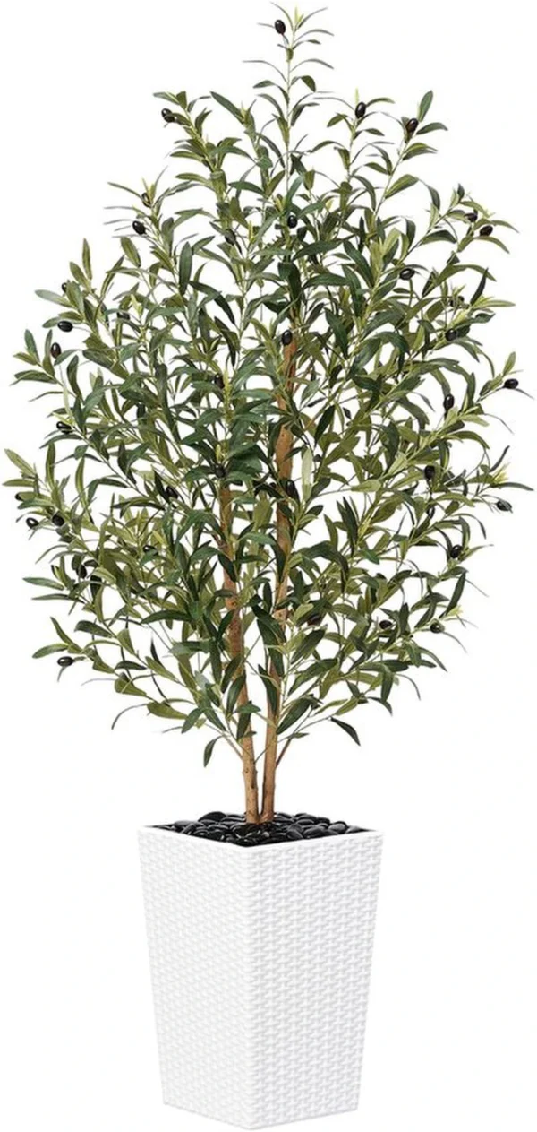 Unyqoos® Levensechte Grote Kunstolijfboom van 150 cm met Verstelbare Takken voor Binnen en Buiten