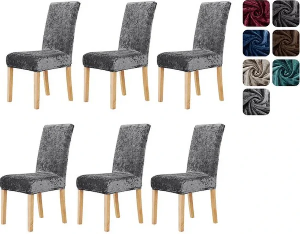 P-87213238485450-20260405184723.webp Unyqoos® Wasbare en elastische stoelhoezen van fluweel voor diverse stoelen in set van 6