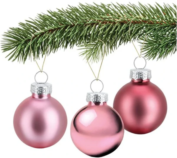 P-87213238492454-20260406093126.webp Unyqoos® Set van 20 glazen mini-kerstballen in oudroze voor feestelijke boomdecoratie