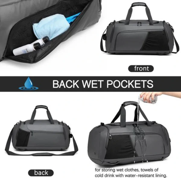 Unyqoos® Veelzijdige 40 Liter Sporttas met Schoenenvak en Waterdicht Compartiment voor Heren en Dames