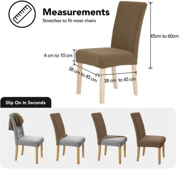 Unyqoos® Elastische stoelhoezen set van 2 voor veelzijdige bescherming en stijl