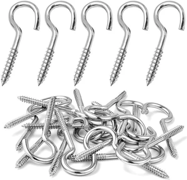 P-87213238517050-20260406120740.webp Unyqoos® Set van 20 robuuste roestvrijstalen schroefhaken voor binnen- en buitengebruik
