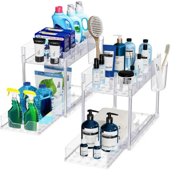 Unyqoos® Multifunctioneel Keuken- en Badkamerrek met Uittrekbare Lade en Opbergruimte