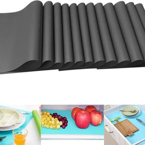 P-87213238541570-20260406100714.webp Unyqoos® Set van 12 snijbare en wasbare zwarte matten voor koelkast en lades