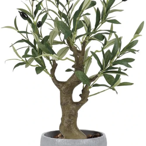 Unyqoos® Stijlvolle kunstplant olijfboom in stenen pot voor interieurdecoratie